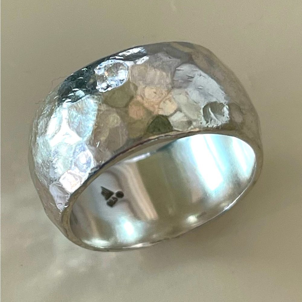 Silpada sterling silver hammered ring size 8